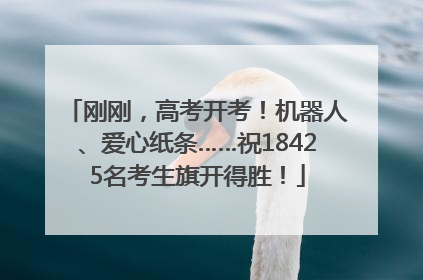 刚刚，高考开考！机器人、爱心纸条……祝18425名考生旗开得胜！