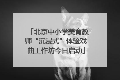 北京中小学美育教师“沉浸式”体验戏曲工作坊今日启动