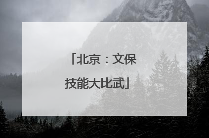 北京：文保技能大比武