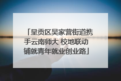 呈贡区吴家营街道携手云南师大 校地联动铺就青年就业创业路