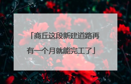 商丘这段新建道路再有一个月就能完工了