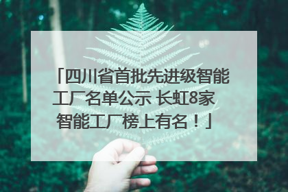 四川省首批先进级智能工厂名单公示 长虹8家智能工厂榜上有名！
