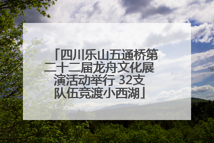 四川乐山五通桥第二十二届龙舟文化展演活动举行 32支队伍竞渡小西湖
