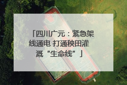 四川广元：紧急架线通电 打通秧田灌溉“生命线”