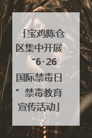 宝鸡陈仓区集中开展“6･26国际禁毒日”禁毒教育宣传活动