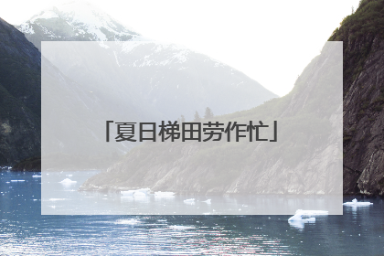 夏日梯田劳作忙