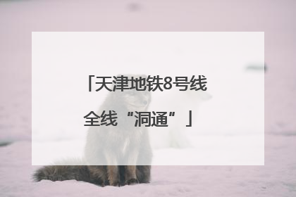 天津地铁8号线全线“洞通”
