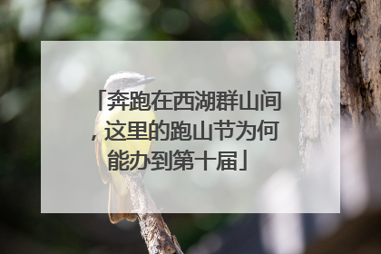 奔跑在西湖群山间，这里的跑山节为何能办到第十届