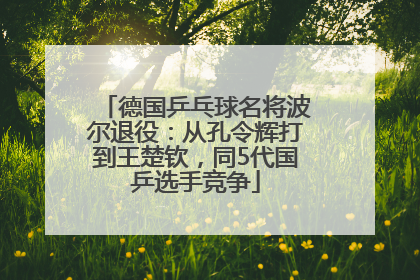 德国乒乓球名将波尔退役：从孔令辉打到王楚钦，同5代国乒选手竞争
