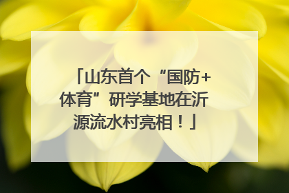 山东首个“国防+体育”研学基地在沂源流水村亮相！