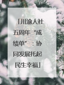 川渝人社五周年“成绩单”：协同发展托起民生幸福