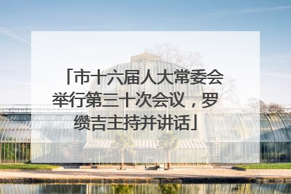 市十六届人大常委会举行第三十次会议，罗缵吉主持并讲话