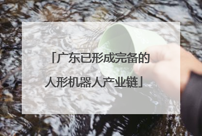 广东已形成完备的人形机器人产业链