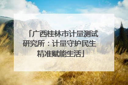 广西桂林市计量测试研究所：计量守护民生 精准赋能生活