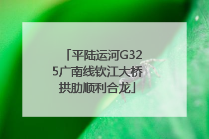 平陆运河G325广南线钦江大桥拱肋顺利合龙
