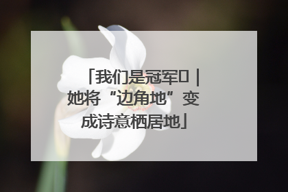 我们是冠军㉓｜她将“边角地”变成诗意栖居地