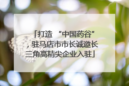 打造 “中国药谷”，驻马店市市长诚邀长三角高精尖企业入驻