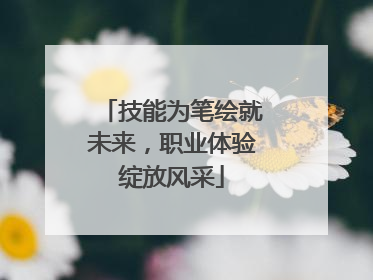 技能为笔绘就未来，职业体验绽放风采