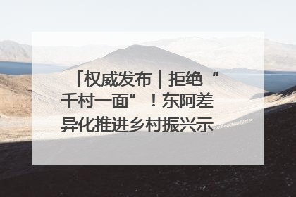 权威发布｜拒绝“千村一面”！东阿差异化推进乡村振兴示范片区建设