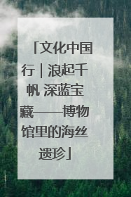 文化中国行｜浪起千帆 深蓝宝藏——博物馆里的海丝遗珍