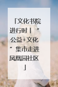 文化书院进行时丨“公益+文化”集市走进凤凰园社区