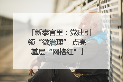 新泰宫里：党建引领“微治理” 点亮基层“网格红”