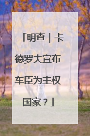 明查｜卡德罗夫宣布车臣为主权国家？
