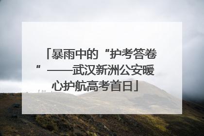 暴雨中的“护考答卷”——武汉新洲公安暖心护航高考首日