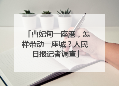曹妃甸一座港，怎样带动一座城？人民日报记者调查