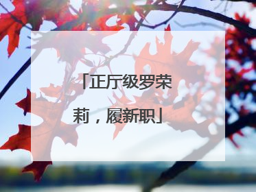 正厅级罗荣莉，履新职