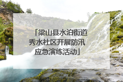 梁山县水泊街道秀水社区开展防汛应急演练活动