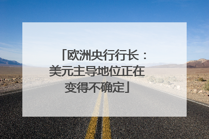 欧洲央行行长：美元主导地位正在变得不确定