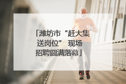 潍坊市“赶大集 送岗位” 现场招聘圆满落幕