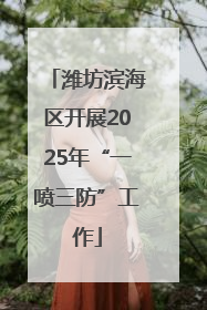 潍坊滨海区开展2025年“一喷三防”工作