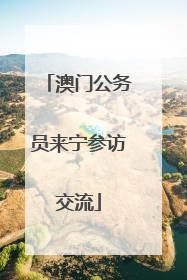 澳门公务员来宁参访交流
