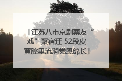 江苏八市京剧票友“戏”聚宿迁 52段皮黄腔里流淌党恩绵长