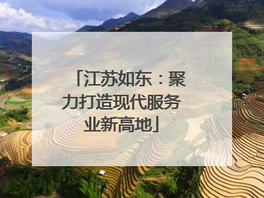 江苏如东：聚力打造现代服务业新高地