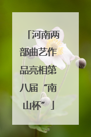 河南两部曲艺作品亮相第八届“南山杯”