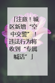 注意！城区新增“空中交警”！违法行为将收到“专属喊话”