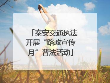 泰安交通执法开展“路政宣传月”普法活动