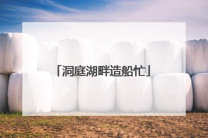洞庭湖畔造船忙