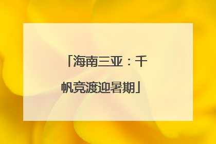 海南三亚：千帆竞渡迎暑期