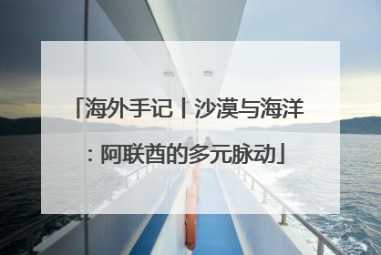 海外手记丨沙漠与海洋：阿联酋的多元脉动