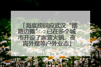 海底捞回应武汉“摆路边摊”：已在多个城市开设了露营火锅、夜宵外摆等户外业态