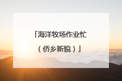 海洋牧场作业忙（侨乡新貌）