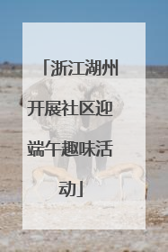 浙江湖州开展社区迎端午趣味活动