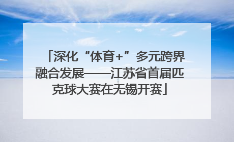 深化“体育+”多元跨界融合发展——江苏省首届匹克球大赛在无锡开赛