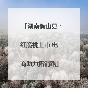 湖南衡山县：红脆桃上市 电商助力拓销路