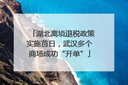 湖北离境退税政策实施首日，武汉多个商场成功“开单”