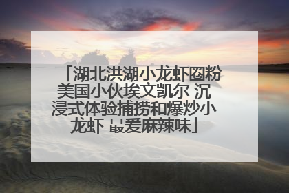 湖北洪湖小龙虾圈粉美国小伙埃文凯尔 沉浸式体验捕捞和爆炒小龙虾 最爱麻辣味
